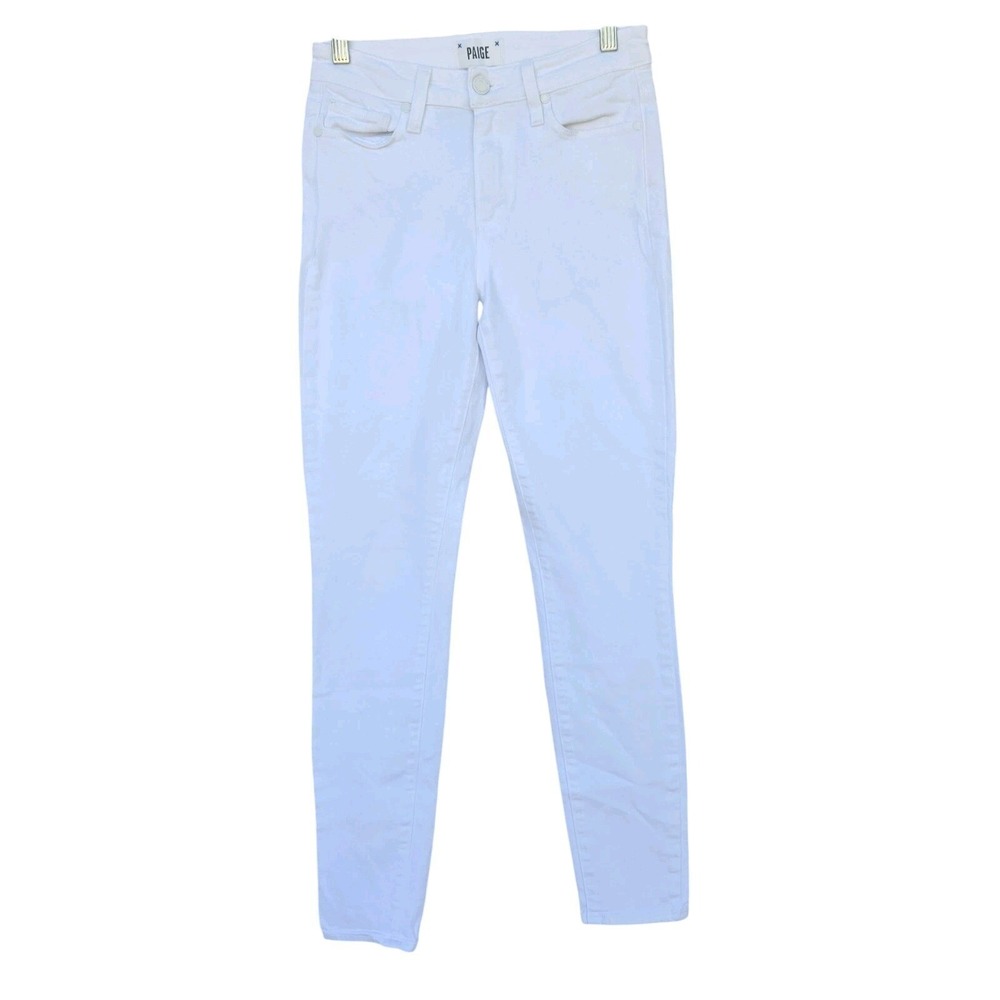 Paige Denim‎ Hoxton Ankle Jeans Mid Rise Ultra Skinny White Women's Size 25